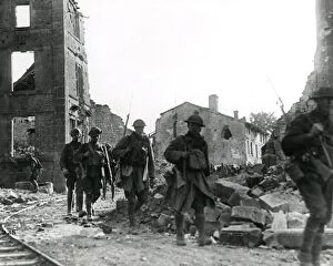 American infantry at Varennes-en-Argonne, France, WW1