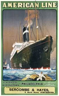 Ship Posters Collection: American Line poster