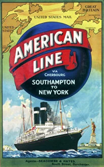 Emigration Collection: American Line Poster