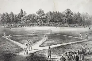 The American national game of base ball. Grand match for