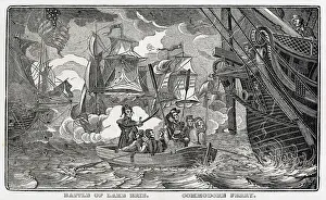 New Images July 2023 Prints: American naval victory on Lake Erie, War of 1812