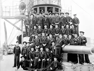 American Navy apprentice boy sailors on the USS Brooklyn Cru