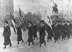 American nurses in procession
