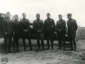 American pilots near Toul, France, WW1