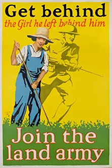 Lambert Prints: American poster, Join the land army, WW1