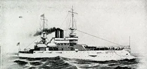 Dreadnought Prints: American pre-dreadnought battleship, USS Illinois