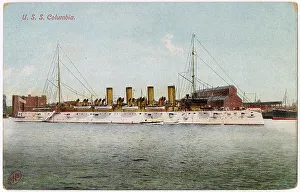 Protected Prints: American protected cruiser USS Columbia, C12, commissioned 1894 Date: circa 1906