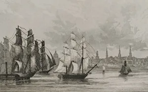 Evacuation Prints: American Revolutionary War. Siege of Boston