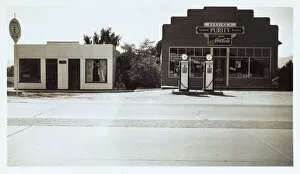 American Roadside Gas Station and Barbershop