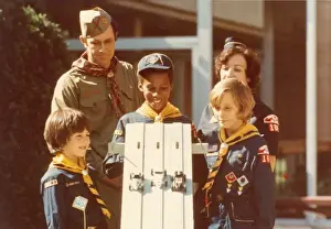 American Scouts playing with cars