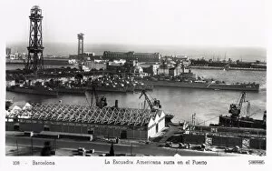 Images Dated 26th July 2017: American ships in harbour, Barcelona, Spain