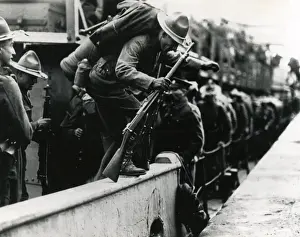 Arrive Prints: American Signal Corps at Brest, France, WW1