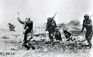 Caught Prints: Six American soldiers caught in gas attack, WW1