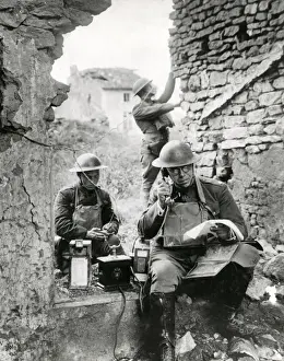 Abandoned Prints: Three American soldiers near St Mihiel, France, WW1
