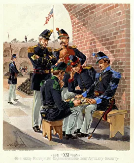 Dragoon Prints: Five American soldiers in uniform