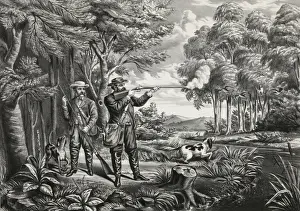 Snipe Prints: American sporting scene - snipe shooting