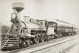 Cargo Gallery: American steam locomotive with cow catcher