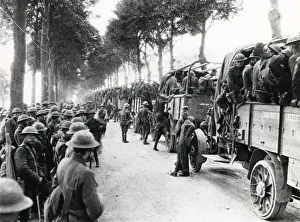 Moulins Prints: American troop transport near Moulins, France, WW1