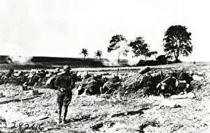 American troops in action, Beauges sur Aire, France, WW1