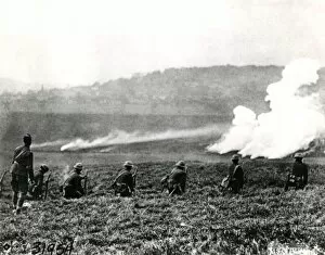 Poison Gallery: American troops in action near Le Nefour, France, WW1