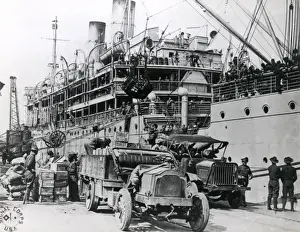 American troops arriving in Europe, WW1