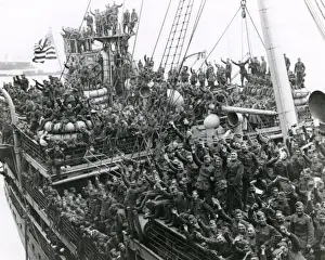 American troops arriving home, Hoboken, USA