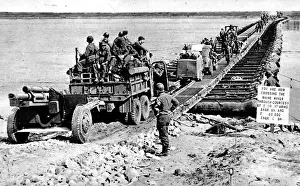 Pontoon Prints: American Troops crossing the Rhine, Second World War, 1945