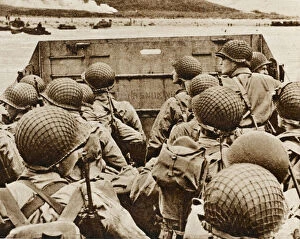 American Troops heading for Normandy on D-Day'; Second Worl