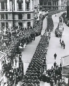 American troops marching through London, WW1