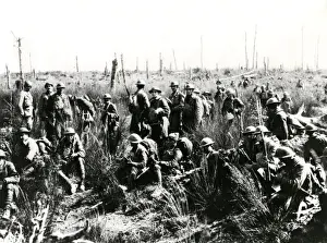Destruction Prints: American troops resting, Argonne Forest, France, WW1