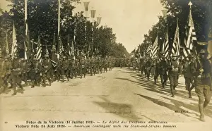 Contingent Prints: American victory parade, First World War