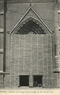 Images Dated 1st March 2011: Amiens Cathedral - Sandbags