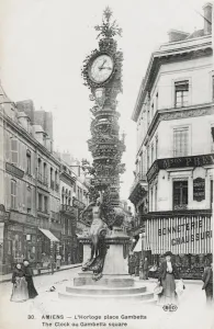 Gambetta Prints: Amiens - The Clock on Gambetta Square
