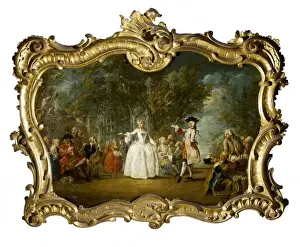 Jacopo Prints: AMIGONI, Jacopo (1682-1752). Party in a garden