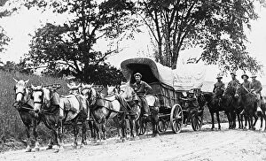 Wagons Collection: Ammunition wagon on its way to Admiral Ferry, Lake Erie, USA