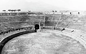 Amphitheatre Prints: Amphitheatre, Pompeii, Italy, Victorian period