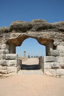 Civilitation Prints: Ampurias. Wall. 1st century B. C Door. Catalonia. Spain