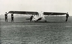 Amy Johnson landing in London on her return solo flight