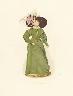 Amy Robsart doll dressed in green satin by young Princess
