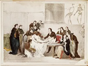 Lesson Prints: Anatomy lesson at the Sorbonne University in