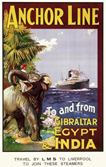 Gibraltar Collection: Anchor Line Poster
