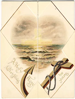 Anchors Gallery: Anchor and seascape on a Christmas card