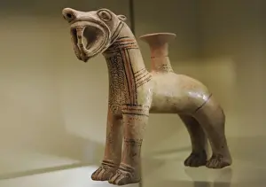 Ceramics Prints: Ancient Art. Anatolia Peninsula. Turkey. Ritual vessel shape