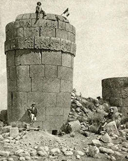 Images Dated 31st July 2018: Ancient Aymara funerary tower, Bolivia, South America