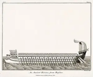 Bireme Prints: An ancient Bireme from Bafius (Basius?) Date: Ancient Rome