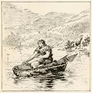 Briton Gallery: An Ancient Briton in a coracle