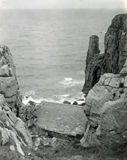 Images Dated 17th May 2021: Ancient church of St Govan, Pembrokeshire, South Wales