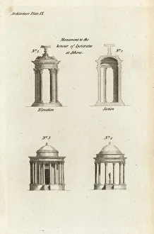 Elevation Prints: Ancient circular temples in Athens and Tivoli