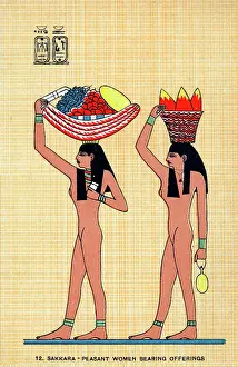 Peasant Prints: Ancient Egypt - Sakkara - Peasant women bearing offerings