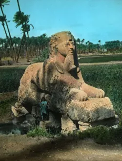 Sphinx Gallery: Ancient Egyptian carving of a Sphinx, Egypt